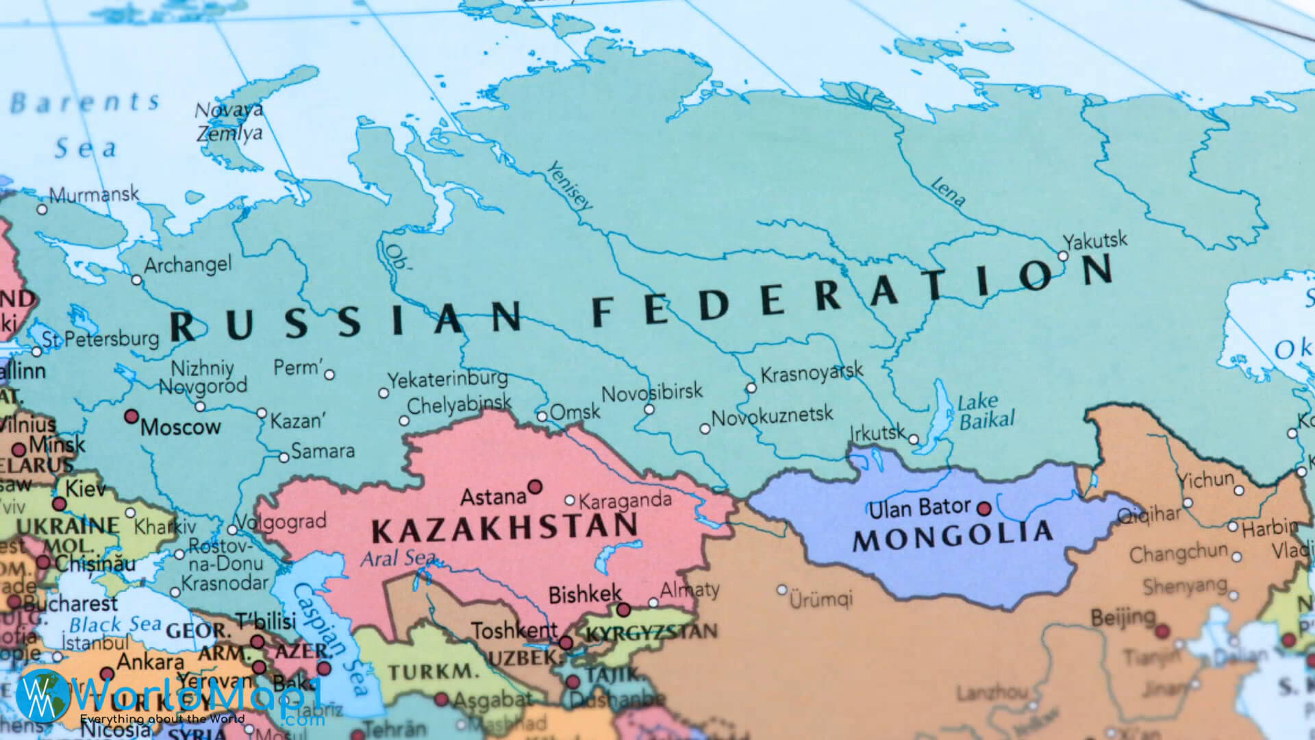 Carte de la Federation de Russie